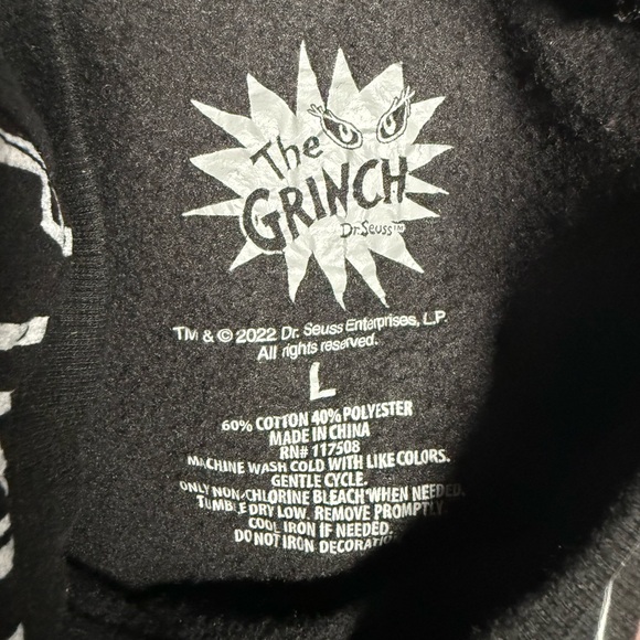 Dr. Seuss The Grinch Christmas Pullover Long Sleeve Crewneck Sweater Size Large - Picture 3 of 5